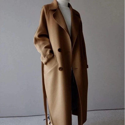 Chaqueta de lana mujer larga cálida y moderna ideal días fríos