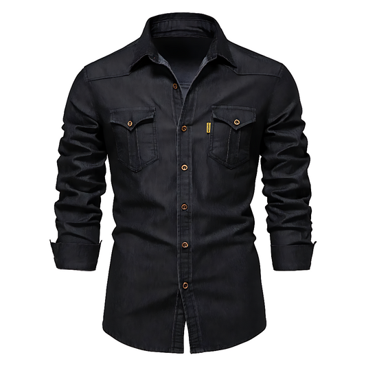 Camisa vaquera para hombre, elegante y ergonómica para uso diario