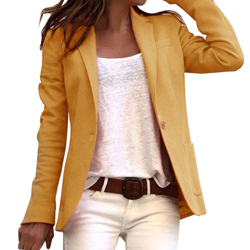 Blazer estrecho con mangas largas para mujer: clásico, moderno y profesional.