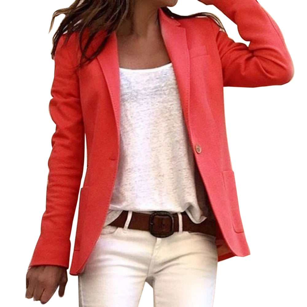 Blazer estrecho con mangas largas para mujer: clásico, moderno y profesional.