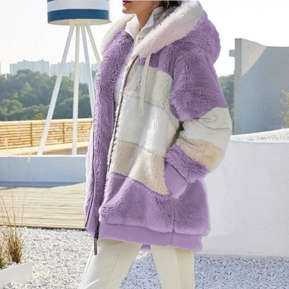 Chaqueta Mujer – Cálida de Invierno con Capucha y Estilo Casual