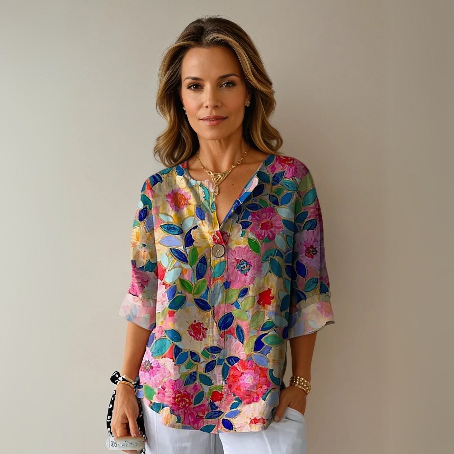 Sylvie | Blusa con estampado floral chic