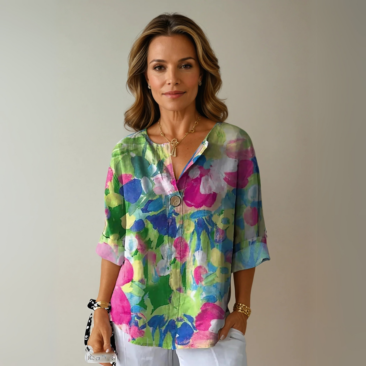 Sylvie | Blusa con estampado floral chic